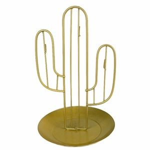 💚3/20$5/25💚GOLD METAL CACTUS JEWELRY RACK